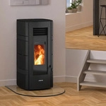 Justus | Pelletofen | Sia | 2,4 - 8 kW | Stahl Schwarz - Schwarz