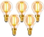 5er-Set LED Leuchtmittel "DILLY" H: 7,8cm warmwei&szlig; - E14, 4 Watt, 310 Lumen, Metall
