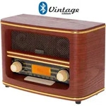 Adler Retro Radio AD 1187 Display LCD, AUX in, Holz, Weckfunktion - Bronze