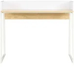 vidaXL Schreibtisch Wei&szlig; und Eiche 90x60x88 cm - Wei&szlig;