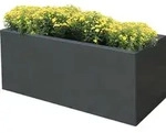 Pflanzk&uuml;bel Palatino Lotte Metall beschichtet 120 x 40 x 50 cm anthrazit - Grau