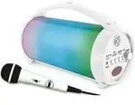 Leuchtender drahtloser Bluetooth-Lautsprecher mit Mikrofon iParty - Wei&szlig;