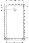 Geberit 550925001 Olona Duschwanne 160 x 100 cm - Wei&szlig;