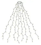 SALCAR 1,5m Weihnachtsbaum Lichterkette mit Ring und 8 Girlanden, 200er LED