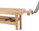 rikta&reg; Hobelbank Buchenholz Kufenf&uuml;&szlig;e 140x50x87 cm 400 kg - Schwarz