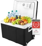 TZS First Austria - K&uuml;hlbox 45L elektrisch 12V 230V Anschluss f&uuml;r Auto & Steckdose