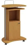 VCM Holz mobiles Rednerpult | Ma&szlig;e ca. H. 93 bis 111 x B. 56 x T. 41 cm | rollbar