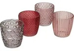 Teelichthalter im Set Altare 4 Stck. pink - Rosa