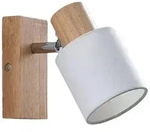 Lindby Spot Wanessa, Holz, wei&szlig;, E14, 14 cm, verstellbar - Hellbraun
