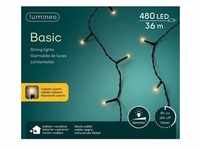 Lumineo LED Lichterkette Basic 3600 cm 480 Lichter classic weiß mit Dimmer &...