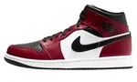 Nike Schuhe Air Jordan 1 Mid Chicago Black Toe, 554724069 - Schwarz/Wei&szlig; - 41