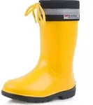 Ladeheid Kinder M&auml;dchen Jungen Gummistiefel mit Stulpe LA-972 (Gelb/Schwarz, 20 EU)