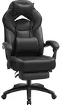 SONGMICS Gaming-Stuhl, B&uuml;rostuhl, h&ouml;henverstellbar, Schwarz - Schwarz