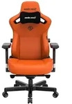 Anda Seat Kaiser 3 XL Orange Leather Gaming Swivel Chair - Orange