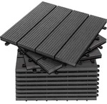 DEUBA&reg; WPC Fliesen 30x30 cm Stecksystem Zuschneidbar Drainagesystem Terrasse Balkon