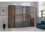 NARAGO Garderobenschrank 270 x 61 x 210 cm 4-t&uuml;rig, 2 Schiebet&uuml;ren & 2...