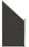 vidaXL Zaunelement WPC 95x(105-180) cm Schwarz - Schwarz