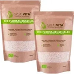 GreatVita Flohsamenschalen 2x 500g (1000g) | 99% rein, aus biologischem Anbau