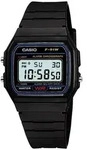 Uhr Casio F-91W-1CR Armband aus Harz Farbe: Schwarz Zifferblatt LCD Digital Uni -