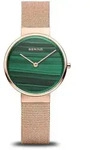Bering Damen Uhr Armbanduhr Slim Classic - 14531-368 Meshband - Gr&uuml;n