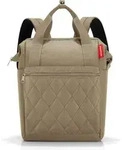 reisenthel allrounder R, Reisetasche, Rucksack, Rhombus Olive, 12 L, JR5046 - Beige