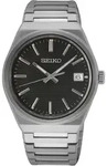 Seiko SUR557P1 Herrenuhr Quarz Stahl/Schwarz - Schwarz
