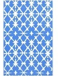 vidaXL Outdoor-Teppich ARAKIL Wei&szlig; und Blau 160x230 cm PP - Blau