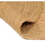 vidaXL Teppich Jute Geflochten 240 cm Rund - Beige