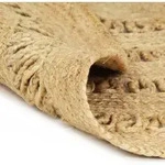vidaXL Teppich Handgefertigt Jute Geflochten 120 cm - Braun