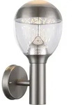 Globo Lighting Au&szlig;enleuchte Edelstahl, Kunststoff klar, satiniert, IP44, oben auch
