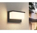 LED Au&szlig;enwandleuchte eckig in Anthrazit - Schwarz