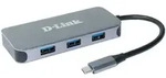 D-Link DUB-2335 6-in-1 USB-C Hub mit HDMI/Gigabit Ethernet/Power Delivery - Grau