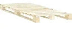 vidaXL Palettenbett Massivholz Kiefer 120&times;200 cm - Braun