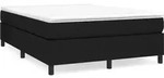 vidaXL Boxspringbett mit Matratze Schwarz 140x200 cm Stoff - Schwarz