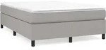 vidaXL Boxspringbett mit Matratze Hellgrau 140x200 cm Stoff - Grau