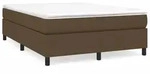 vidaXL Boxspringbett mit Matratze Dunkelbraun 140x200 cm Stoff - Braun