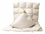 Set leichte Ganzjahresdecke Daunendecke Bettdecke 4x6 135x200 + Kissen 40x80 - Wei&szlig;