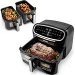 Duronic AF34 BK Hei&szlig;luftfritteuse | Airfryer mit 2 x 4,5 Liter und 10 Liter Volumen
