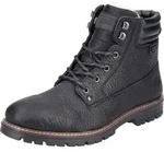 Rieker Herren Echtleder Winterboot RiekerTEX schwarz, echtes Lammwollfutter,