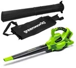 Greenworks 48V(24V x 2) Akku Laubsauger / Laubbl&auml;ser mit Schultergurt,...