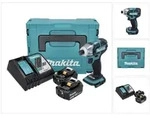 Makita DTS 141 RFJ Akku Impulsschrauber 18 V 40 Nm 1/4" Brushless + 2x Akku 3,0...