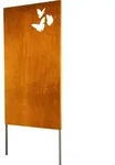 HOME DELUXE - Sichtschutz BUTTERFLY - 180 x 100 cm - wetterbest&auml;ndig, edle Rostoptik