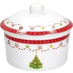 Weihnachtstraum Geb&auml;ckdose 960ml rund Porzellan Weihnachten Keks-Box -