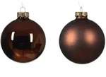 Weihnachtskugeln Glas 8cm 6 St&uuml;ck - Espressobraun - Braun