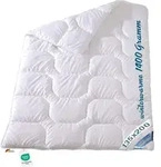 Extra warme Winter Bettdecke Duo Steppbett Baumwollbezug 135x200 95&deg; - Wei&szlig;