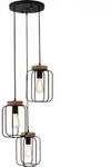 BRILLIANT Lampe, Tosh Pendelleuchte 3flg Rondell antik holz/schwarz korund, 3x...