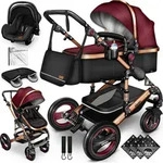 Kiduku Kinderwagen Komplettset, Kombikinderwagen Set inkl. Babywanne Buggy