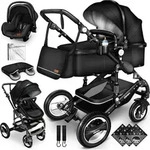 Kiduku Kinderwagen Komplettset, Kombikinderwagen Set inkl. Babywanne Buggy