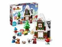 LEGO 10976 DUPLO Lebkuchenhaus mit Weihnachtsmann Figur, Weihnachtshaus-Spielzeug,