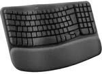 Logitech Wave Keys wireless ergonomic keyboard - GRAPHITE - (DE) - 2.4GHZ/BT - N/A -